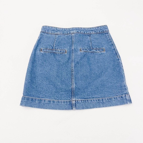 We The Free Super High Rise Denim Button Down Jean Skirt SZ25 - Picture 2 of 6